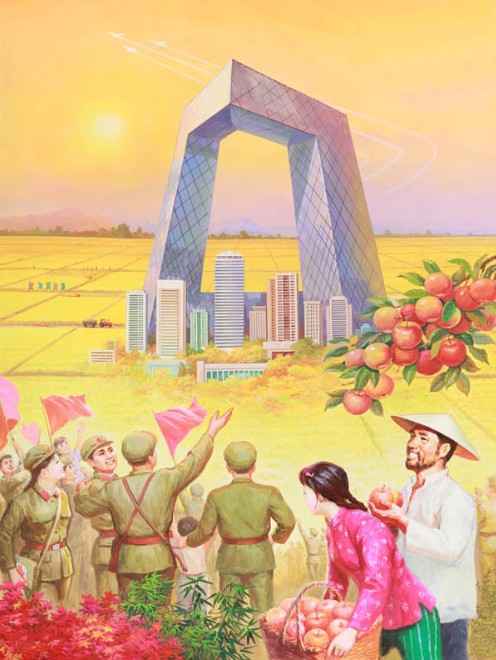 点击查看大图。 朝鲜宣传画画家笔下的当代中国(图集)